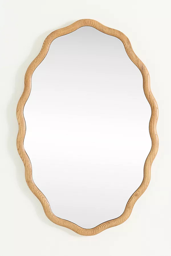 Coquille Scalloped Oval Wall Mirror | Anthropologie (US)
