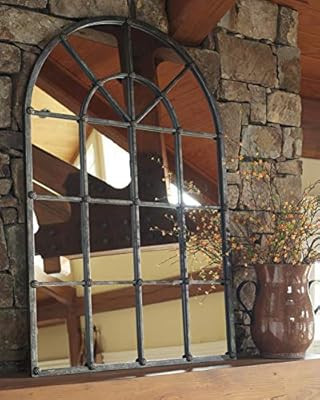 Signature Design by Ashley - Oengus Arched Window Finished Metal Mirror - Traditional - Bronze Fi... | Amazon (US)
