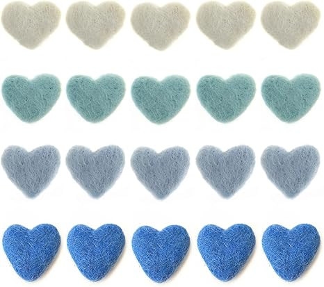 Heart Shape Felt Wool Beads Balls Pom Pom Handmade DIY for Craft Dream Catcher Baby Mobile Pompom... | Amazon (US)