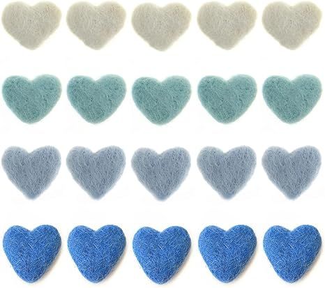 Heart Shape Felt Wool Beads Balls Pom Pom Handmade DIY for Craft Dream Catcher Baby Mobile Pompom... | Amazon (US)