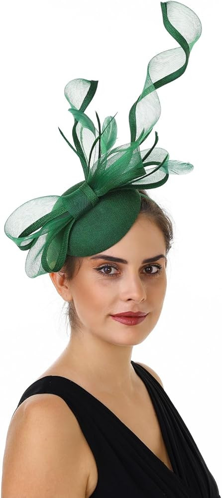 Fascinators for Women Tea Party Hat Handmade Headband Derby Hat for Wedding Church Bridal Cocktai... | Amazon (US)