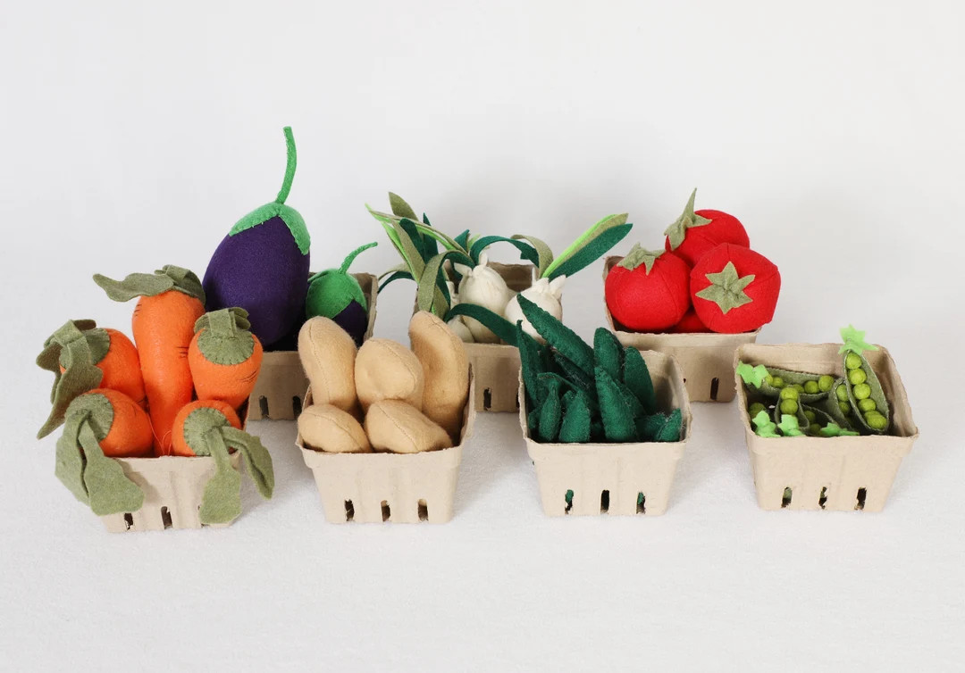 Felt Vegetables and Fruit Set / Felt Pretend Play Food / Play Kitchen Food / Handmade Gifts for K... | Etsy (US)