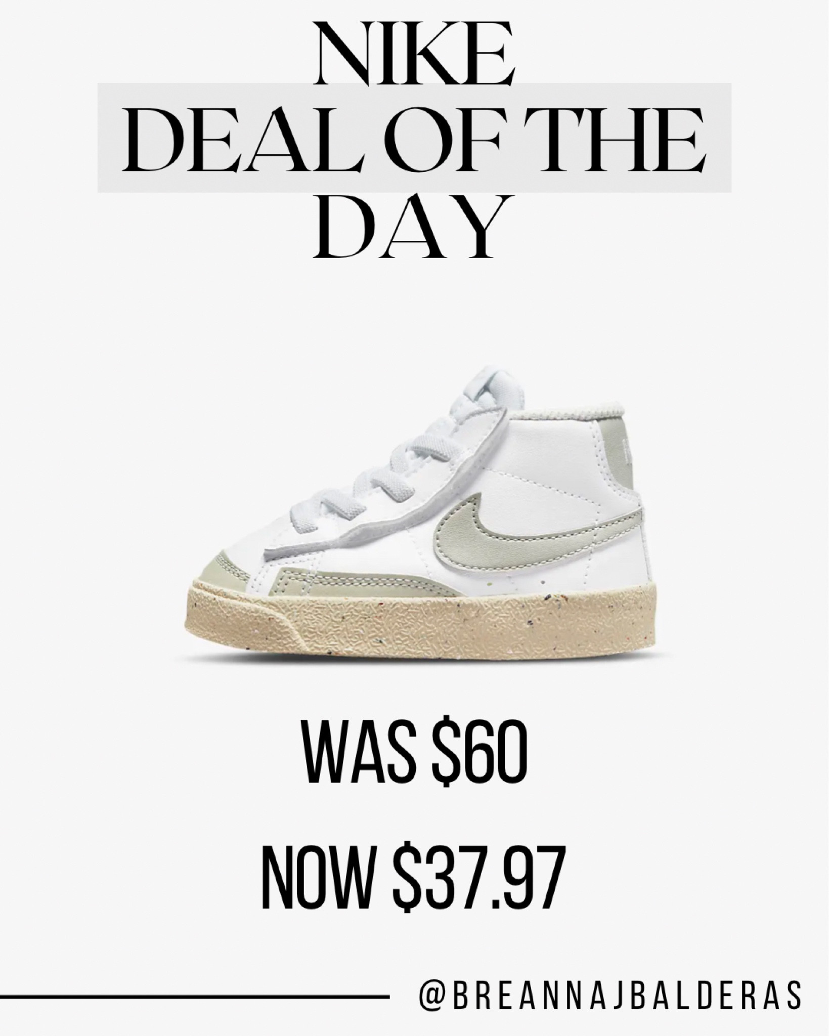 Nike deal of the day!

Let’s be friends! Instagram @breannajbalderas 

#LTKkids #LTKshoecrush #LTKsalealert