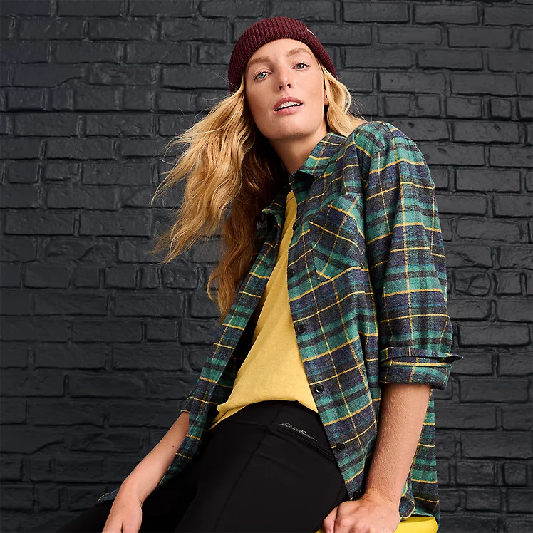 Women's EB Hemplify Flannel Shirt | Eddie Bauer, LLC