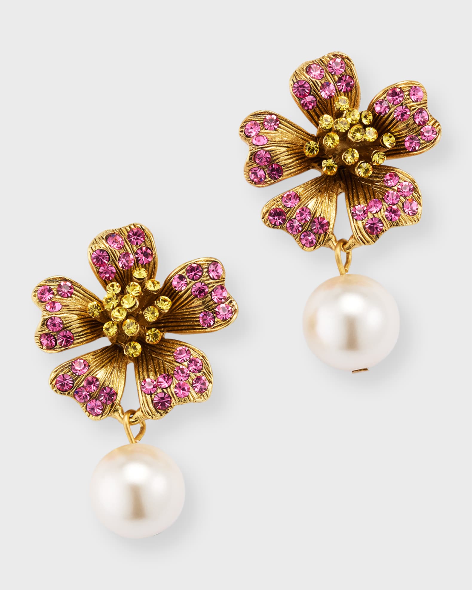 Dotted Pearl Flower Earrings | Neiman Marcus