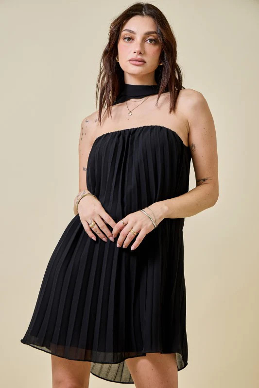 Pretty Girl Pleated Sleeveless Mini Dress | The Collection Texas