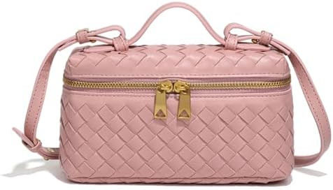 Womens Woven Crossbody Handbag Fashion Leather Top Handle Bag | Amazon (US)