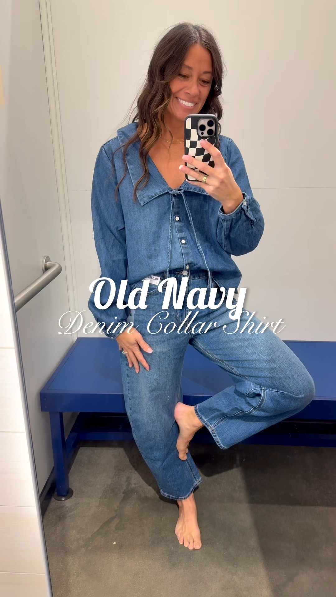 Wanting a cute outfit for work, holiday parties, thanksgiving 🦃, or just a cute outfit! This denim top is so cute and comes in a few other color options including a red plaid which would be perfect for Christmas parties. 🎄

I am loving 🥰 this collar, the button down, and tie details of this tops 

I paired it perfectly with these wow barrel jeans 👖 that are so comfortable and the perfect fit for my shorter legs. 

What event would you style this top for? 

Wearing a size large in the top for that oversized look (normal size is small), and jeans are true to size in a 2. 

Weight 130lbs, carry weight in midsection and booty 😅 I am also small chested with broad shoulders. Height 5’5”. 


#LTKFindsUnder50 #LTKParties #LTKHoliday