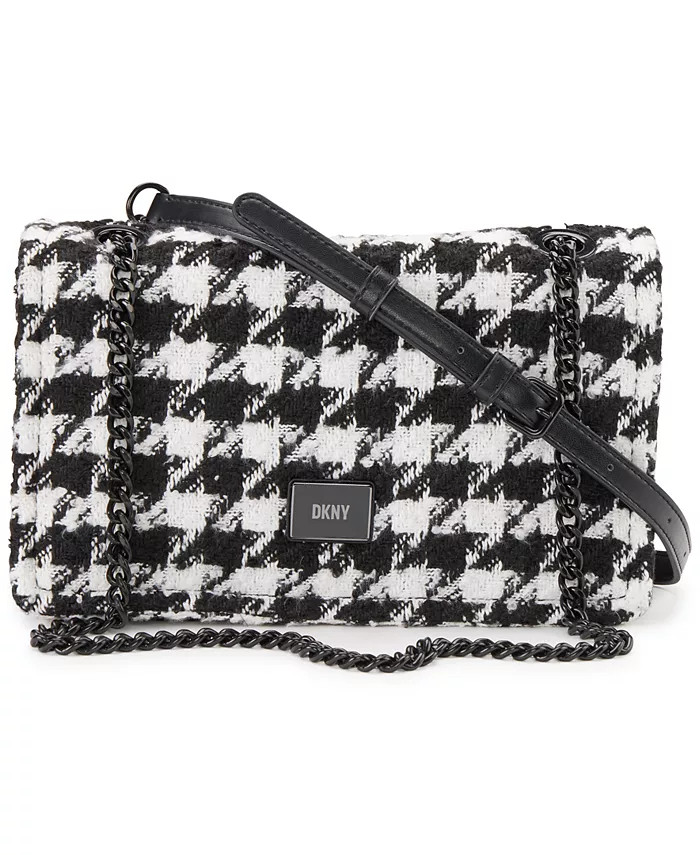 Magnolia Houndstooth Shoulder Bag With Chain Strap | Macys (US)