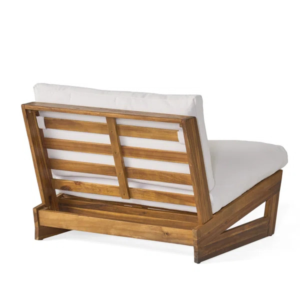 Louise Acacia Outdoor Armless Lounge Chair (Set of 2) | Wayfair North America