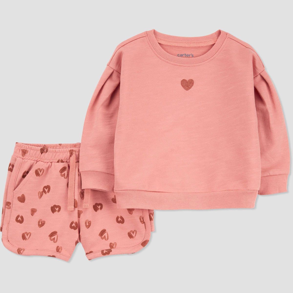 Carter's Just One You® Baby Girls' 2pc Cheetah Top & Shorts Set - Brown | Target