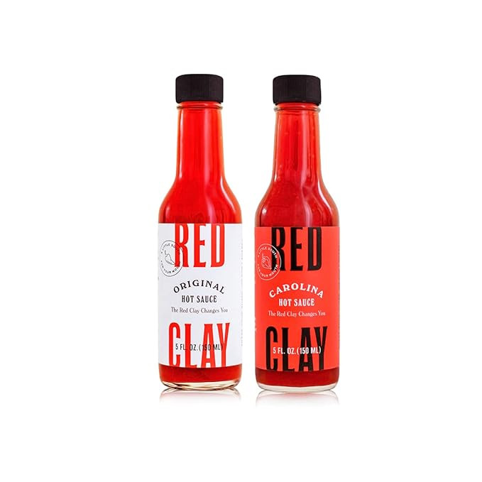 Red Clay Original Hot Sauce & Carolina Hot Sauce in Red Clay Gift Box - Cold-Pressed Fresno Peppe... | Amazon (US)