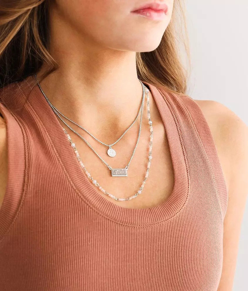3 Pack Stone Necklace Set | Buckle