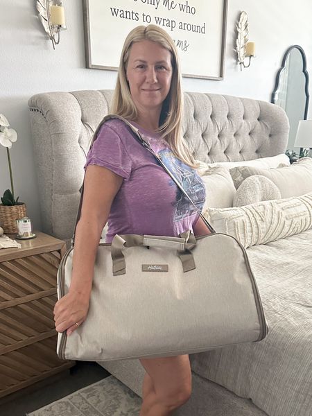 This garment duffle bag is amazing yall it fits all your hanging clothes inside then zip up into duffle for your shoes and loungewear. Love it obsessed check out my reel on Ig showing all the things inside #suitcase #halfday #garmentbag #dufflebag #weekendbag #travel #vacation #bag #musthave 

#LTKSeasonal #LTKTravel #LTKStyleTip