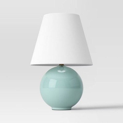 Round Table Lamp with Tapered Shade Blue - Threshold | eBay US