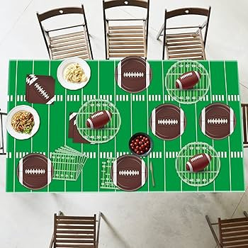 96 PCS Football Party Supplies Plates and Napkins Tableware Set Football Theme Party Decorations ... | Amazon (US)