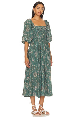 Free People Oasis Printed Midi in Jade from Revolve.com | Revolve Clothing (Global)