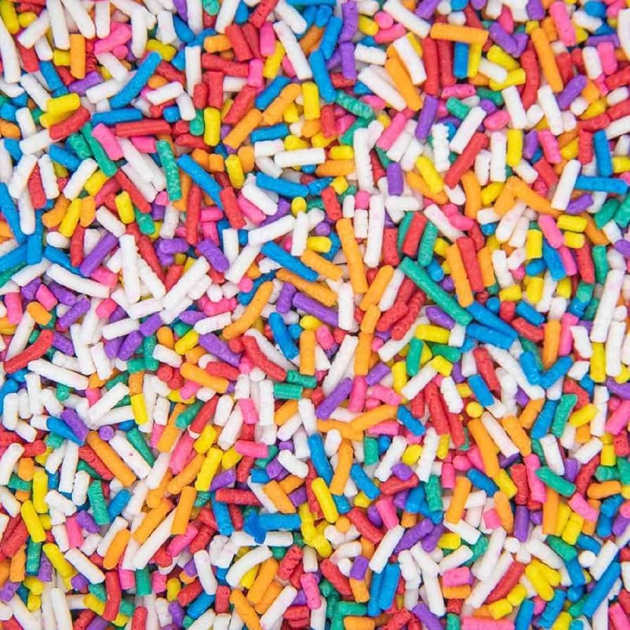 Rainbow Jimmies Sprinkles for Cake, Cookie, Cupcake Decorating, and Baking - Cake Sprinkles and T... | Amazon (US)