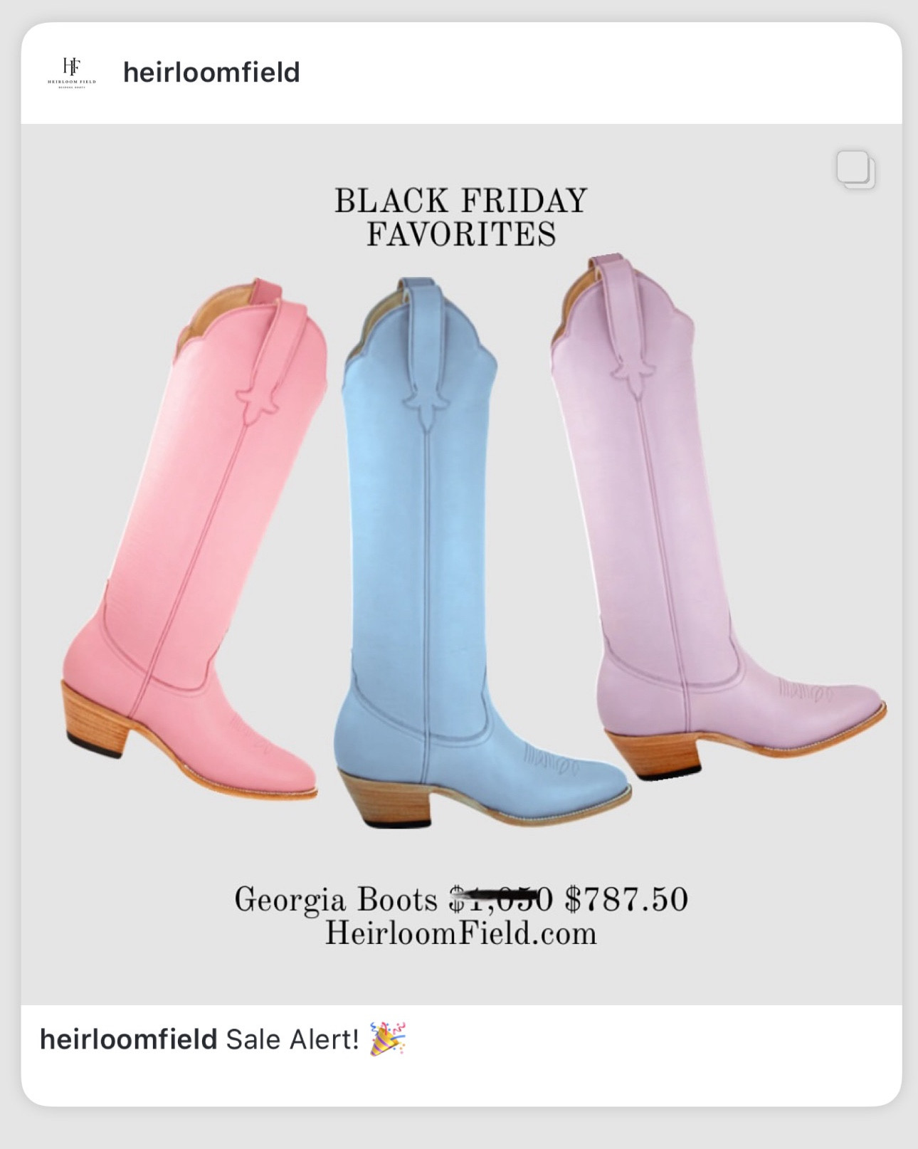 🎁 The Perfect Gift for Her 🎁

Give her something timeless this season—luxury handcrafted cowgirl boots she’ll treasure forever. Stylish, unique, and made with care, these boots are the ultimate way to show you care.

Save and shop these gorgeous Heirloom Field boots before they’re gone! ✨

LTKCyberWeek / Thanksgiving Outfit / Europe / Christmas / Holiday Outfits / Gift Guide for Her / Western Boots / Cowboy Boots / Wedding Shoes / Church Outfit / Luxury Gifts

#LTKHoliday #LTKGiftGuide #LTKCyberWeek