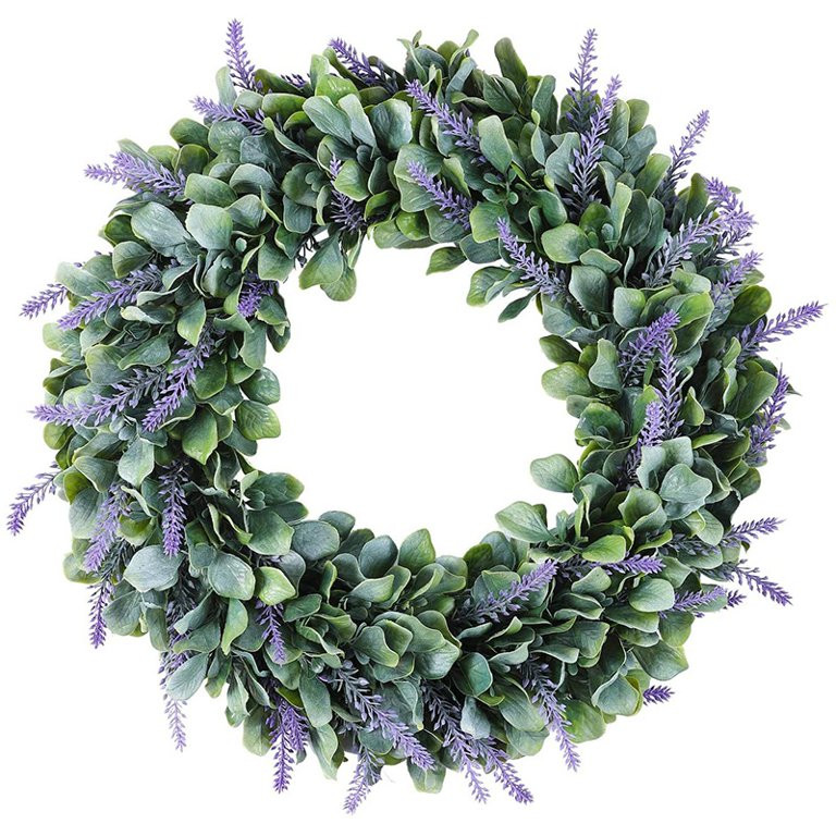 Growment Front Door Wreath 18 Inch Artificial Lavender Wreaths Christmas Wedding Decor Winter Spr... | Walmart (US)