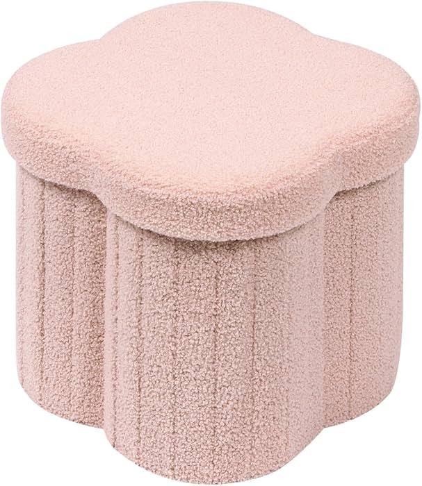 B FSOBEIIALEO Storage Ottoman Cube, Flowers Shaped Ottomans with Storage Foot Stool Footrest for ... | Amazon (US)