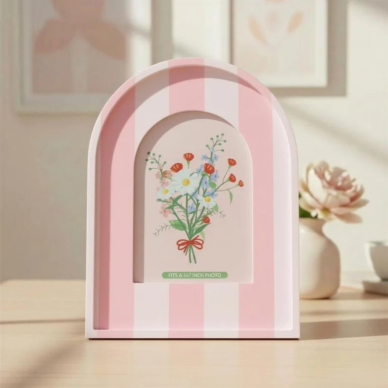Arched Picture Frame, Pink, 5" x 7", Mother's Day by Way To Celebrate | Walmart (US)