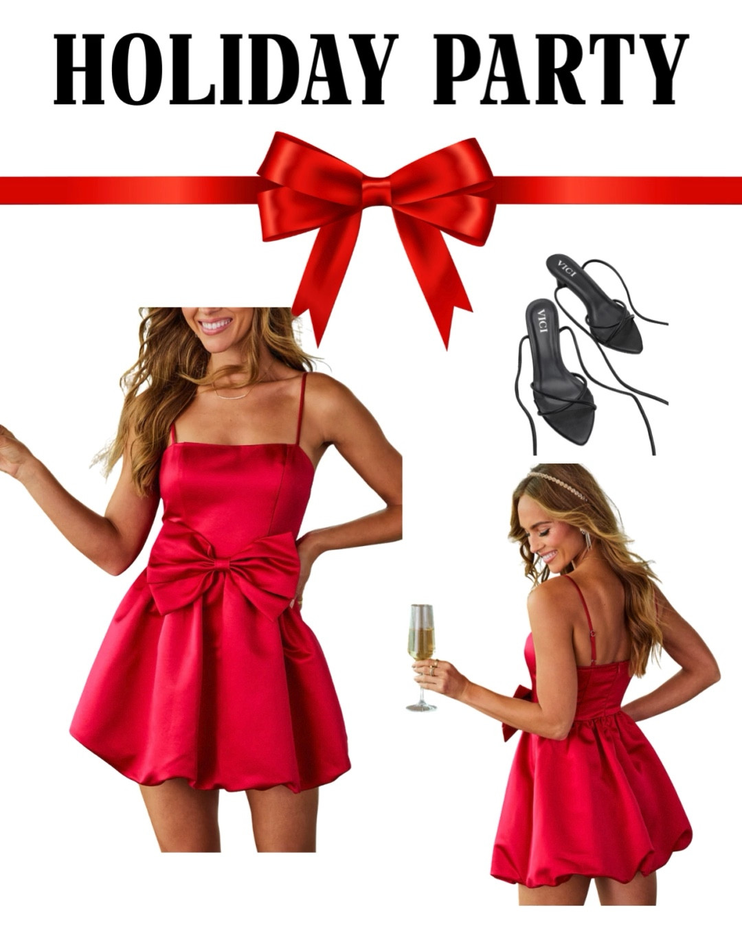 Adorable and absolutely perfect for every holiday party! This Yuletide Kiss Bow Satin Mini Dress from VICI is giving total festive sparkle vibes. So flirty, so elegant, and guaranteed to turn heads all night long!✨❤️🎄

#HolidayStyleLTK #LTKWinter #LTKPartyLooks #LTKFashionFinds #LTKSeasonalStyle 

 

#LTKGiftGuide #LTKHoliday #LTKSaleAlert