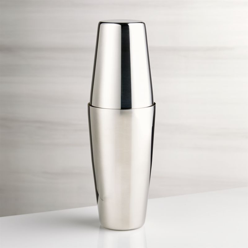 Stainless Steel Boston Shaker + Reviews | Crate and Barrel | Crate & Barrel
