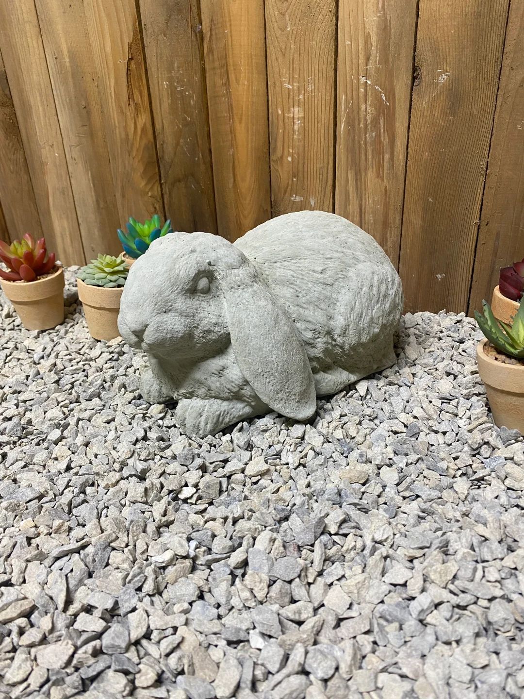 Floppy Ears Bunny / Rabbit Concrete Statue Indoor/ Outdoor - Etsy | Etsy (US)