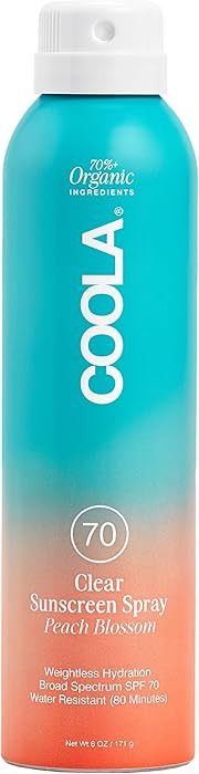 COOLA Organic Sunscreen SPF 70 Sunblock Spray, Dermatologist Tested Skin Care for Daily Protectio... | Amazon (US)