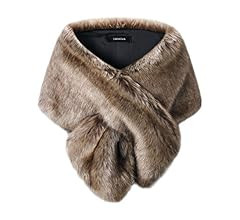 Caracilia Women's Faux Fur Shawl Wraps Stole Cloak Coat Sweater Cape for Evening Party/Bridal/Wed... | Amazon (US)