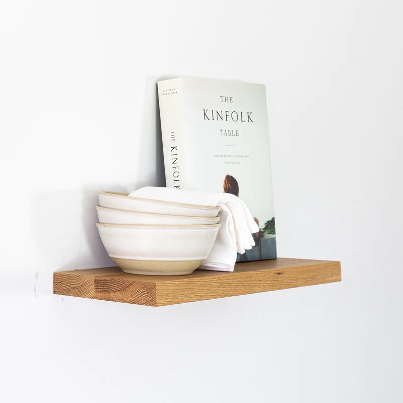 Ultra-Thin White Oak Floating Shelf | Custom Cut-To-Order | Ultrashelf