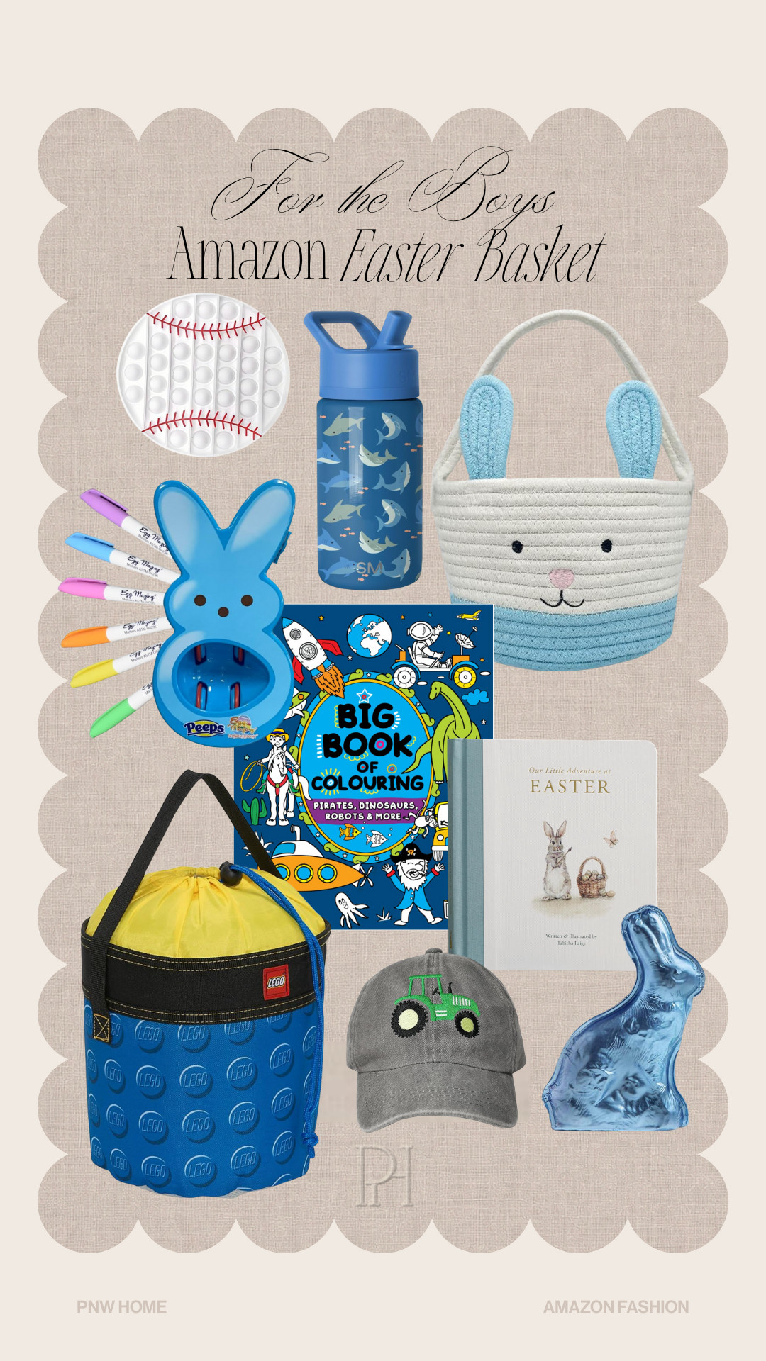 Amazon Easter basket finds for the boys!

Blue easter basket, lego storage, Easter egg decorator, pop its, fidget toys, chocolate Easter bunny, Easter book, kids story book, boys water bottle, kids water bottle, kids coloring book, activity books, boys cap, baseball cap, tractor cap, kids clothes, Easter gifts, Easter Sunday, gifts for boys, gifts for kids 

 #LTKSeasonal #LTKBaby #LTKKids