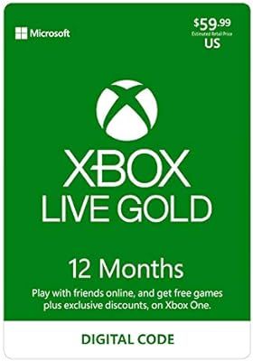 Xbox Live Gold: 12 Month Membership [Digital Code] | Amazon (US)