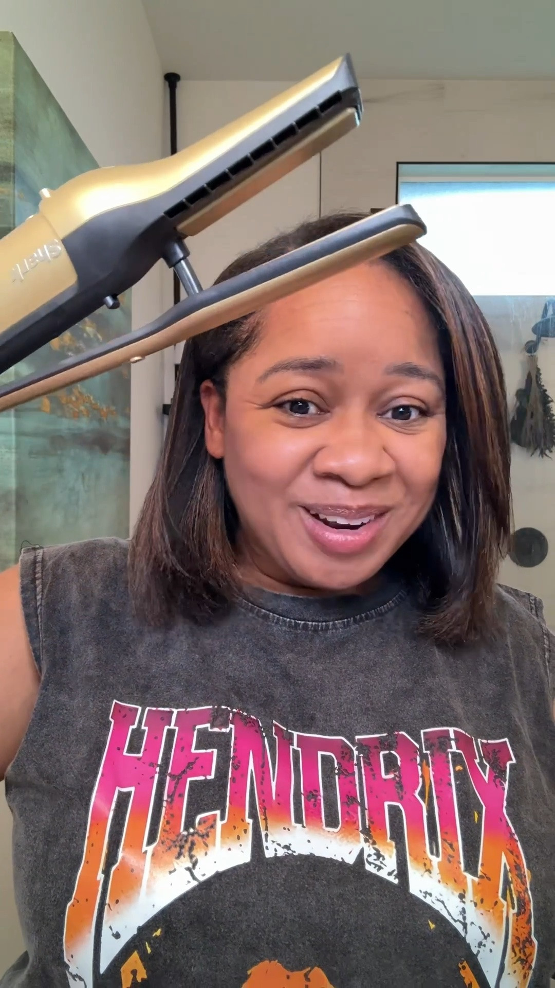Straightening my 4B hair with the Shark glam. This turned out so good and it took me less than an hour from start to finish to straighten my hair! Fun fact: it rained on me right after I did this video 😩 but my hair stayed in tact with minimal frizzing 🥰 #type4hair #4bhair #sharkglam #baskandlather #colorwowmoneymist

#LTKdayinmylife #LTKgrwm