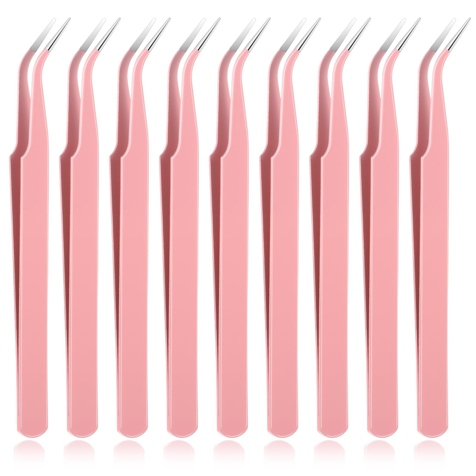 9 Pcs Precision Tweezers, Stainless Steel Craft Tweezers for Crafting, Curved Tweezer Multipurpos... | Amazon (US)
