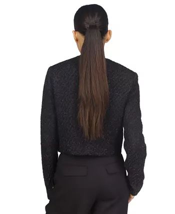 Women's Metallic Tweed Jacket | Macy's