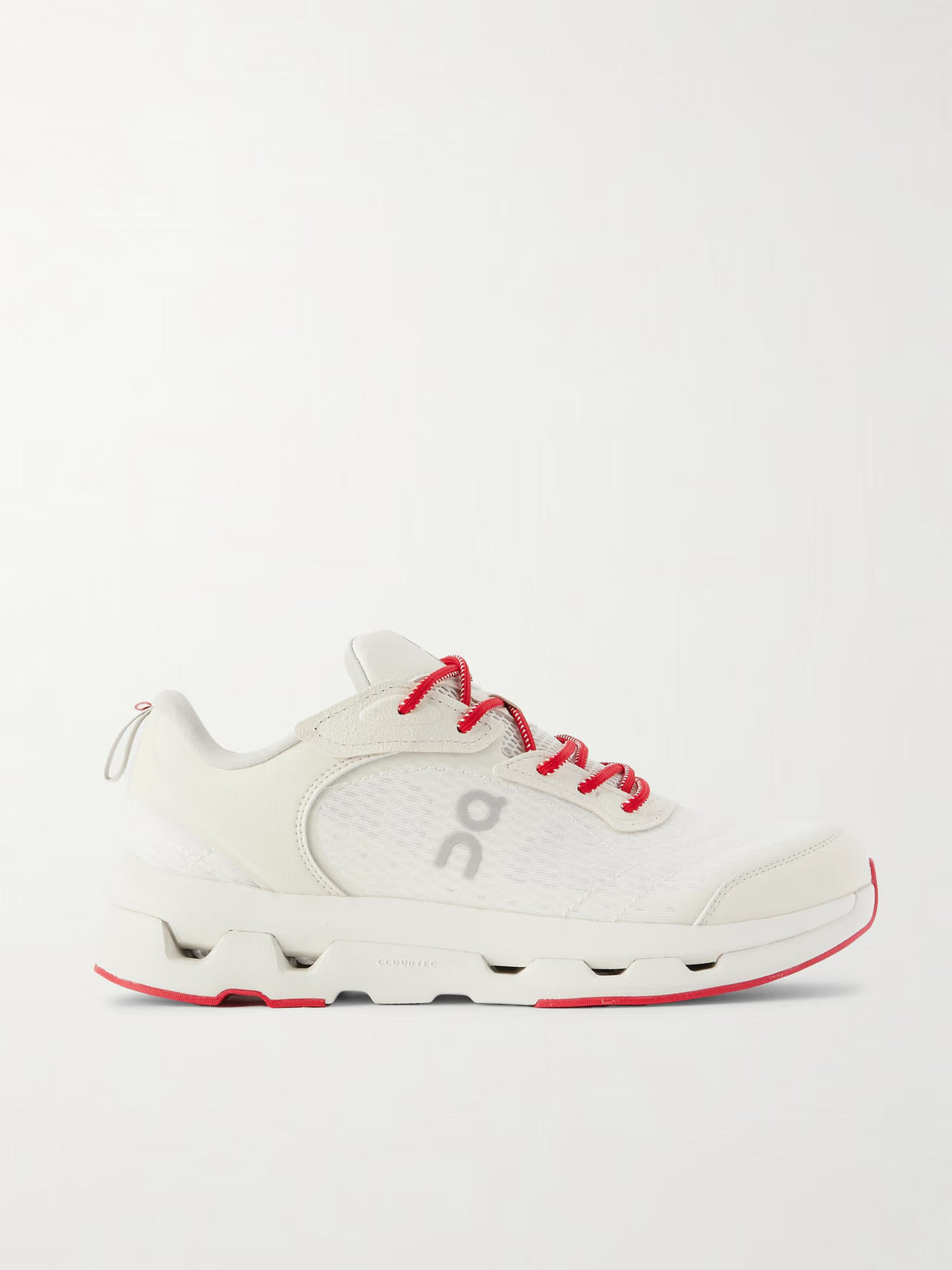 ON - + Zendaya Cloudzone Moon Rubber-trimmed Recycled-mesh Sneakers - Ivory | NET-A-PORTER (US)