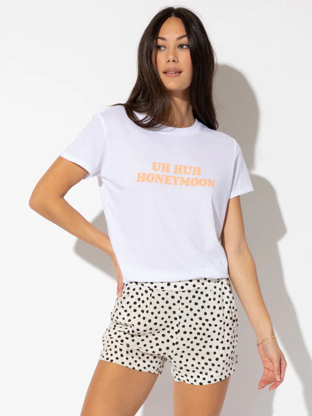 Sub_Urban Riot Women's Uh Huh Honeymoon Loose Tee in White Small Lord & Taylor | Lord & Taylor