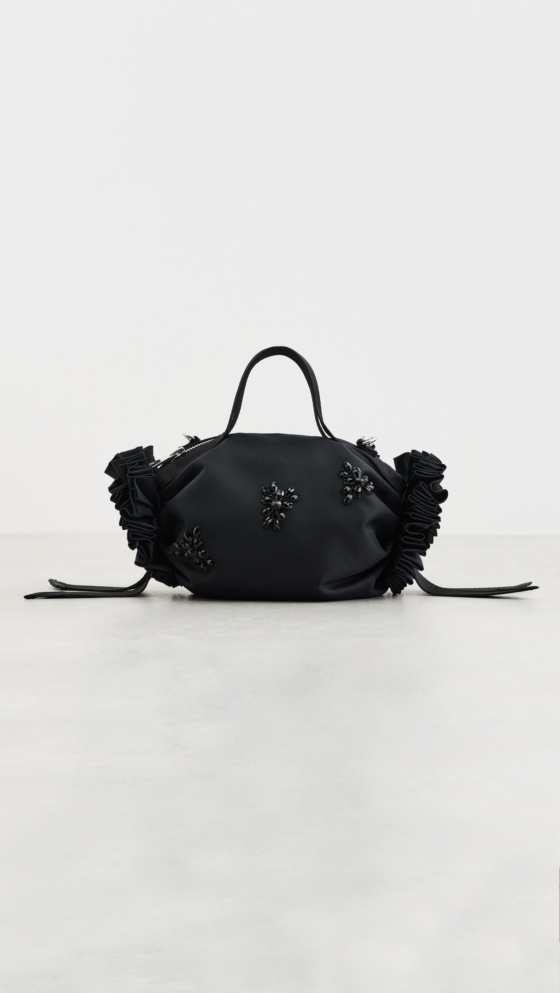 Simone Rocha Turbo Embellished Mini Double Ribbon Rosette Bag Black/Jet One Size | Shopbop