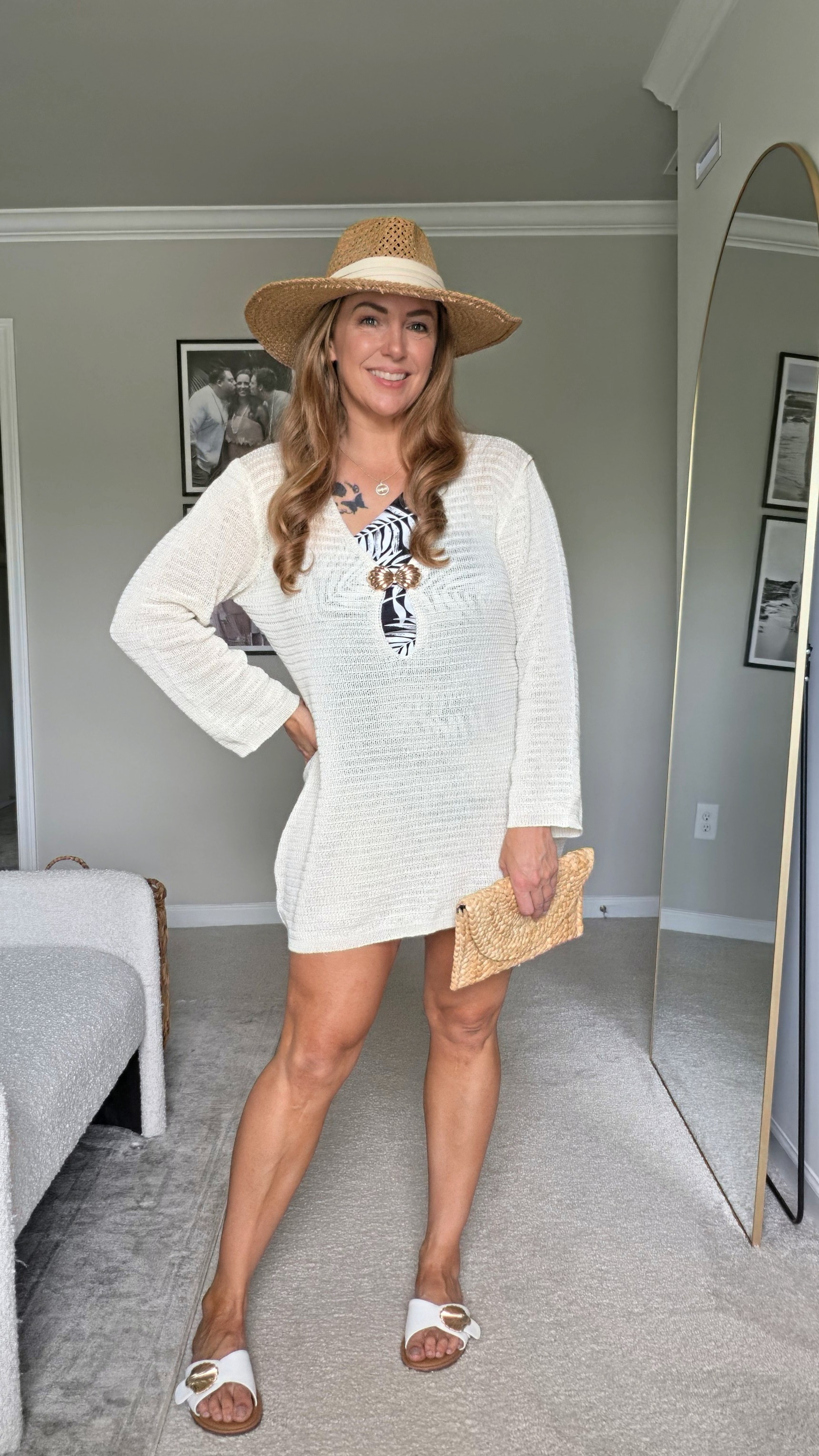 This neutral cover up from Anrabess features beautiful gold detail for an effortlessly chic look.#SummerStyle #BeachVibes #SwimCoverUp #Anrabess

#LTKTravel #LTKSwim #LTKSeasonal