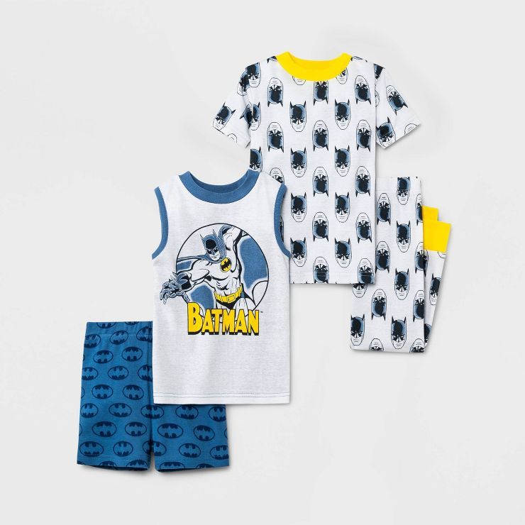 Toddler Boys' 4pc Marvel Batman Pajama Set - Gray | Target