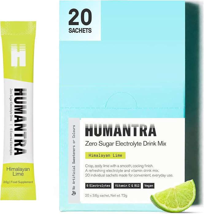 Humantra Electrolytes Powder Hydration Sachets - Himalayan Lime, 20ct | Amazon (UK)