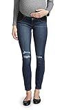 PAIGE Women's Maternity Verdugo Ankle Skinny Jeans, Nia Destructed, Blue, 28 | Amazon (US)