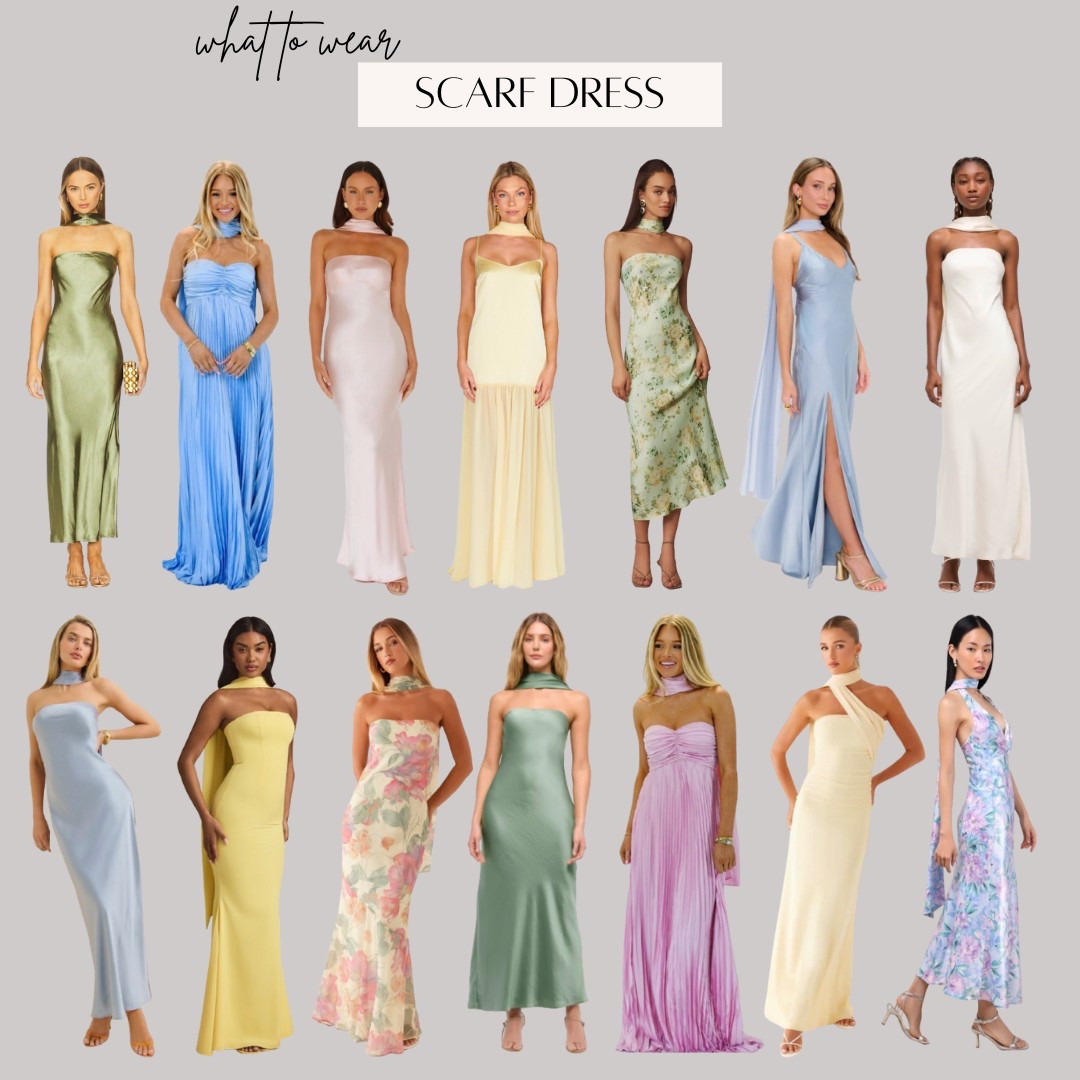 Trending: Scarf Dress 

spring outfit, ootd style fashion, summer outfit, wedding guest dress, bridesmaid dress. Satin dress, scarf dress, wrap neck dress, white dress, pink dress, butter yellow dress, maxi dress 

#LTKStyleTip #LTKWedding #LTKParties