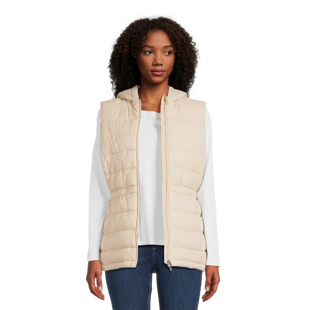 Swiss Tech Women's Hooded Vest with Cinched Waist, Sizes XS-3X | Walmart (US)