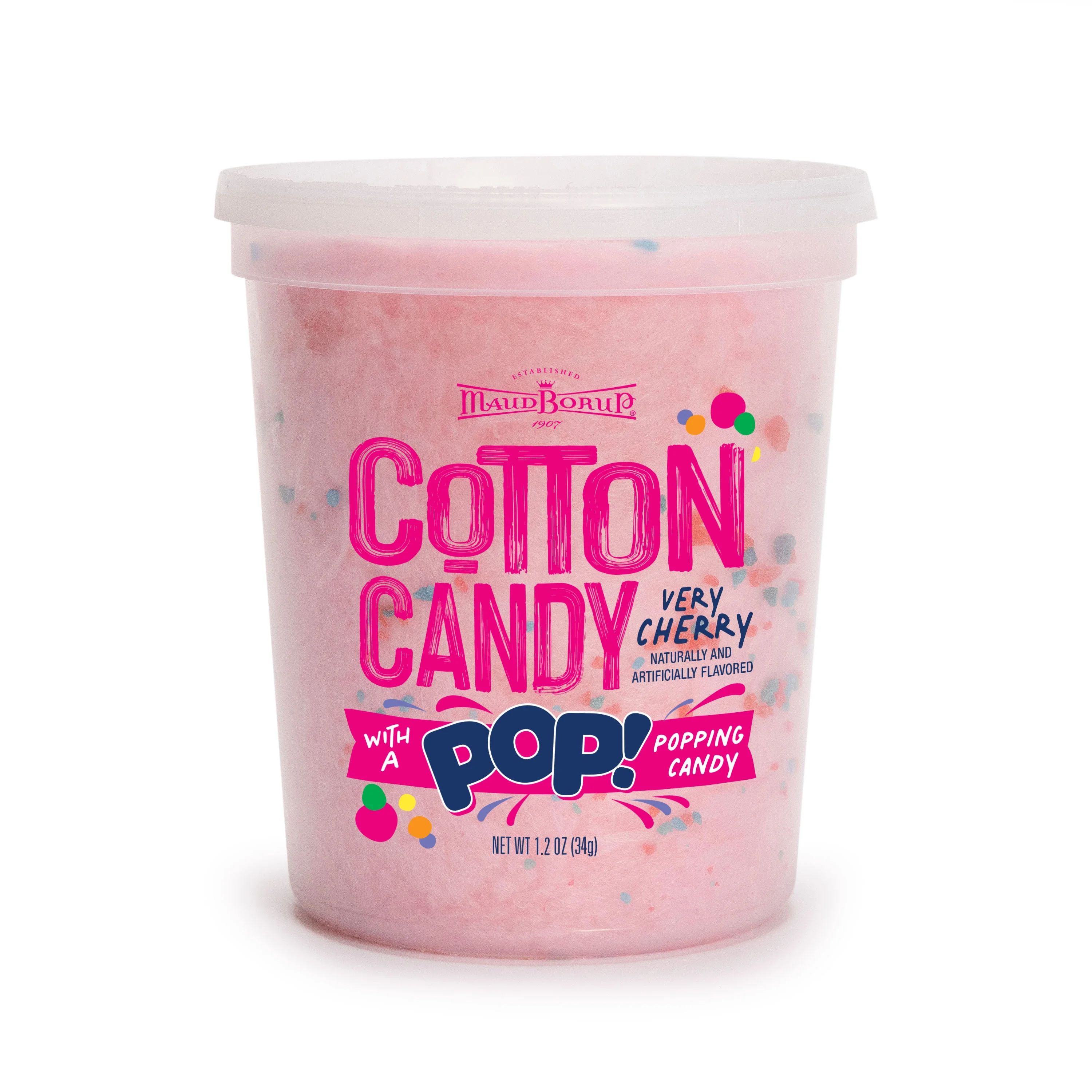 Maud Borup Cherry Popping Candy Cotton Candy, 1.2 oz | Walmart (US)