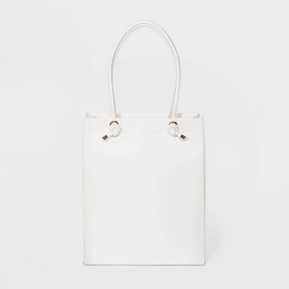 Zip Closure Tote Handbag - A New Day™ White | Target