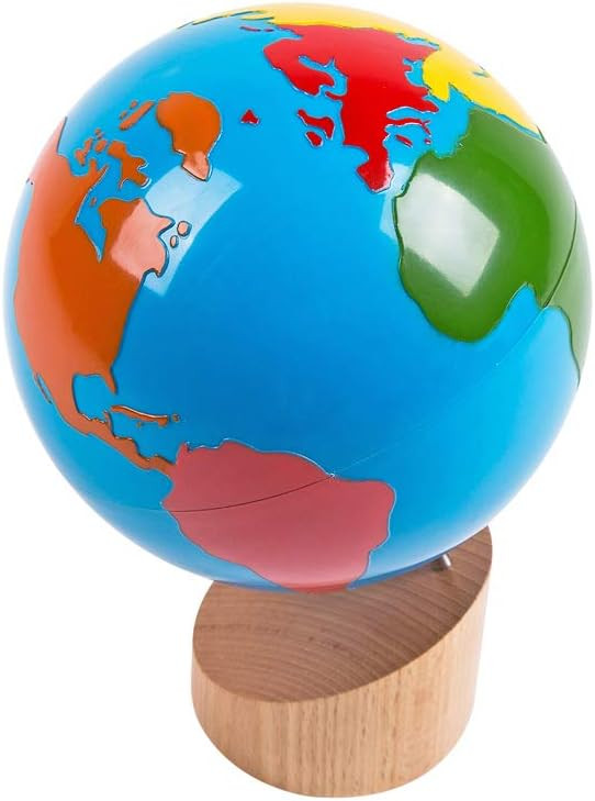 Kinderhuis-Montessori Colored Globe Continents of the World Casa 0-3 3-6 Classroom Grade, Science... | Amazon (US)