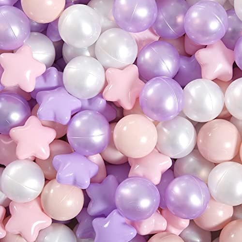 GOGOSO Pink and Purple Pit Balls for GirlsToddlers for Playhouse, Baby Pool, Play Ball Fun Centers,  | Amazon (US)